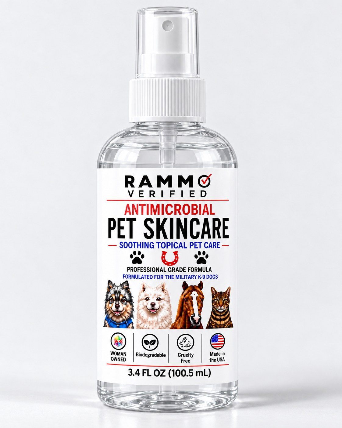 RAMMO Wound & Skin Care Spray in the new label packaging